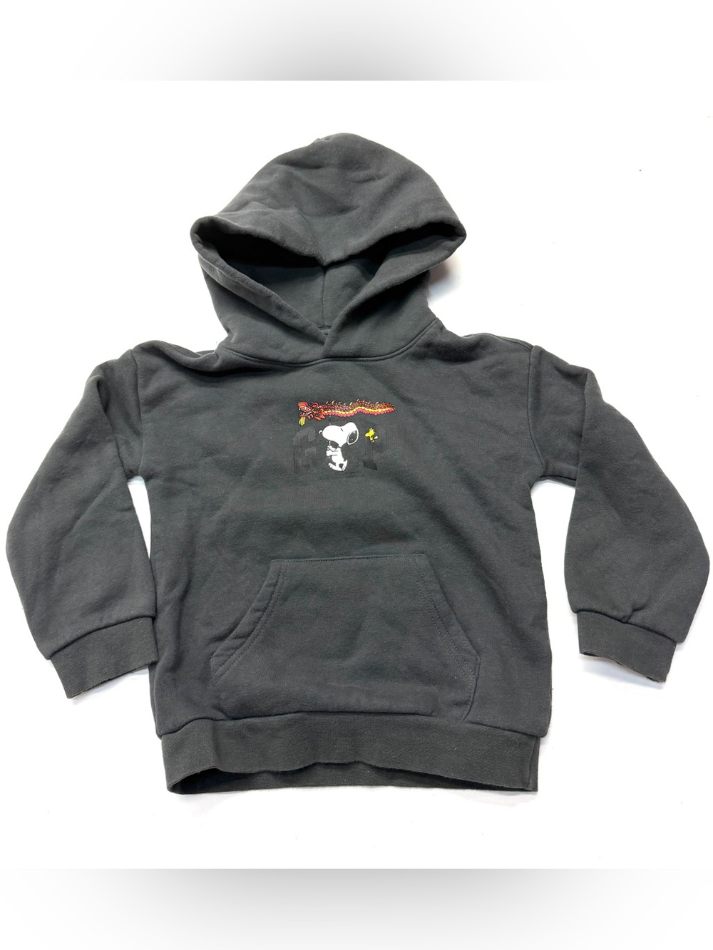 GAP Kids Gray Snoopy Peanuts Hooded Sweatshirt Dragon Lunar New Year